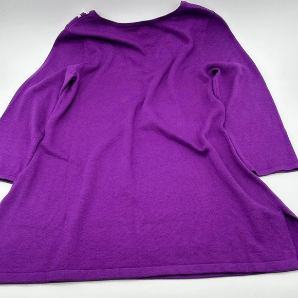 Iman Sz XS Sweater Top Tunic Rhinestone Jewel Beads Cashmere Blend - Picture 9 of 10